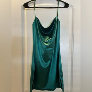 Dark Green Slip Dress S
